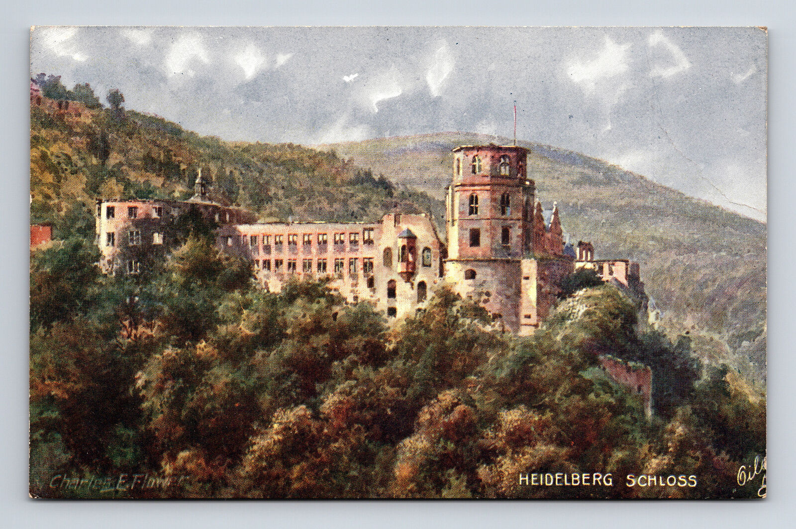 Heidelberg Castle Neckar Germany Raphael Tuck's Oilette Postcard