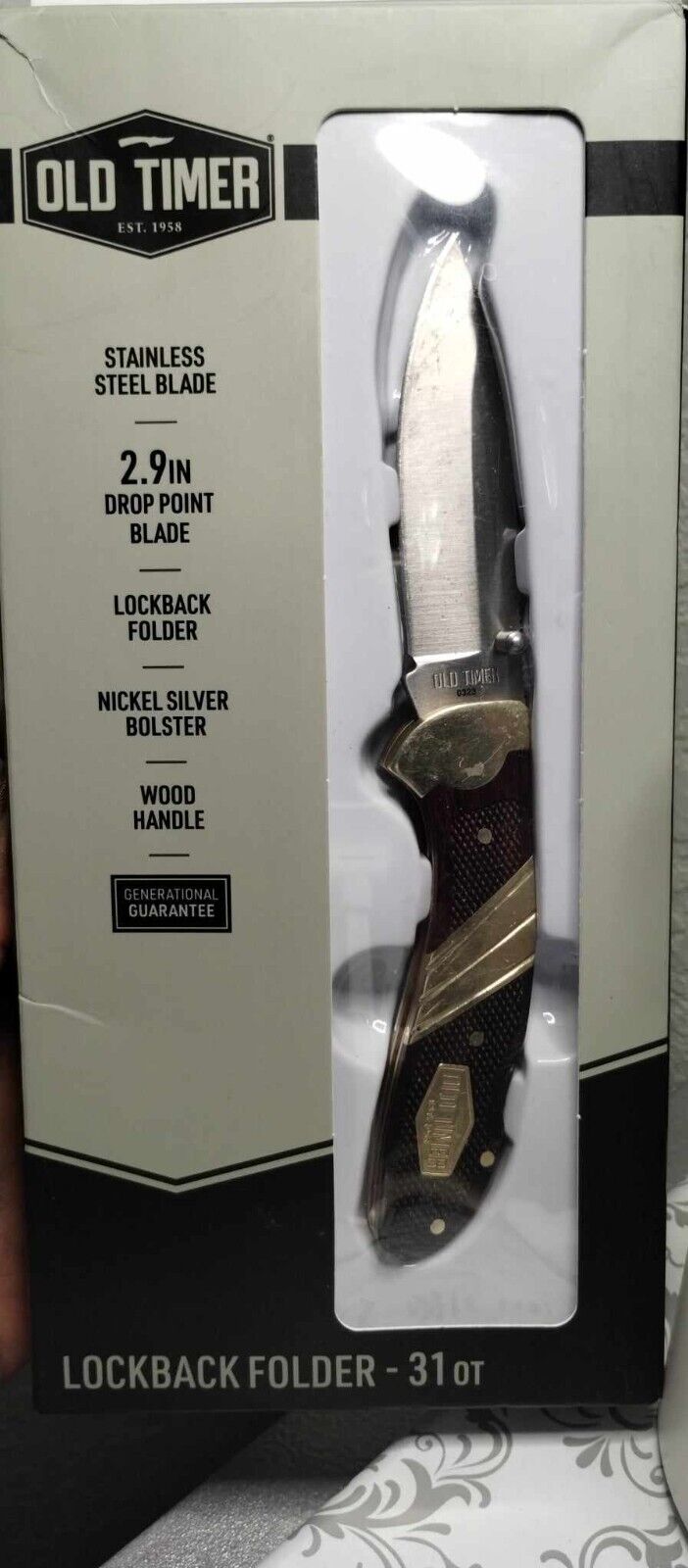 Old Timer 31OT Medium Lockback 6.5in High Carbon S.S. Folding Pocket Knife