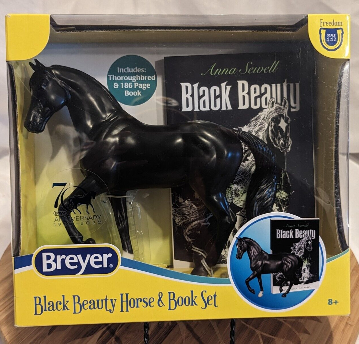 Breyer Classics Black Beauty Horse and Book Set (1:12 Scale) Freedom Series