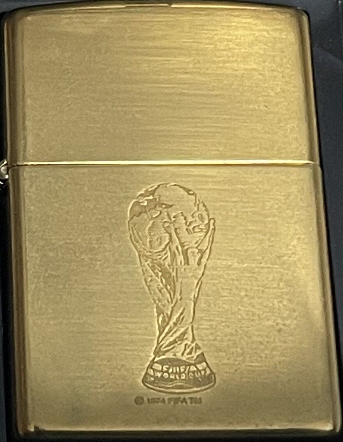 ZIPPO 1997 FIFA WORLD CUP BRASS LIGHTER SEALED IN BOX 114N