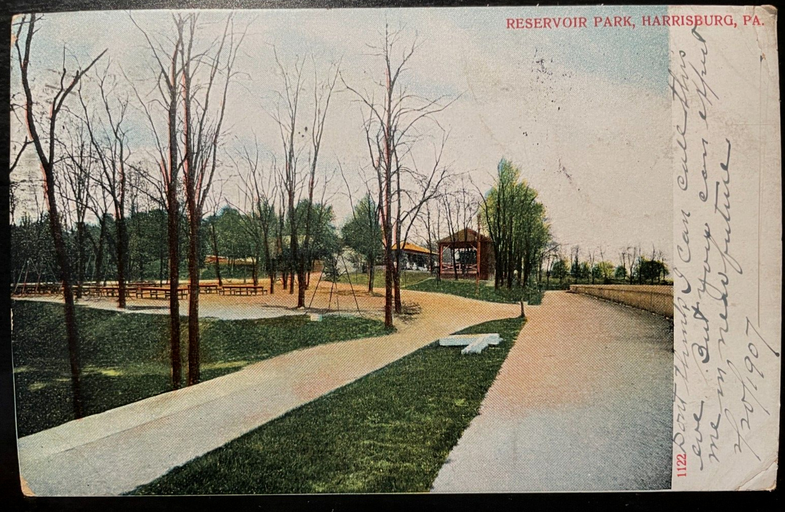 Vintage Postcard 1907 Reservoir Park, Harrisburg, Pennsylvania (PA)
