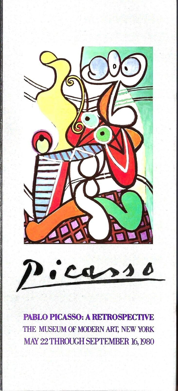 Pablo Picasso: A Retrospective Exhibition Brochure, Museum Of Modern Art, 1980