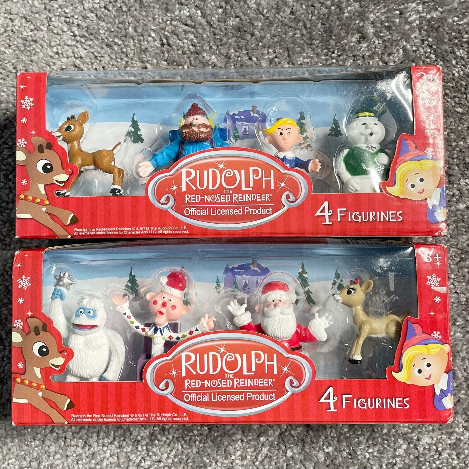 Rudolph the Red-Nosed Reindeer Holiday Figures New 8 Piece Total 2 Boxes 4 Each