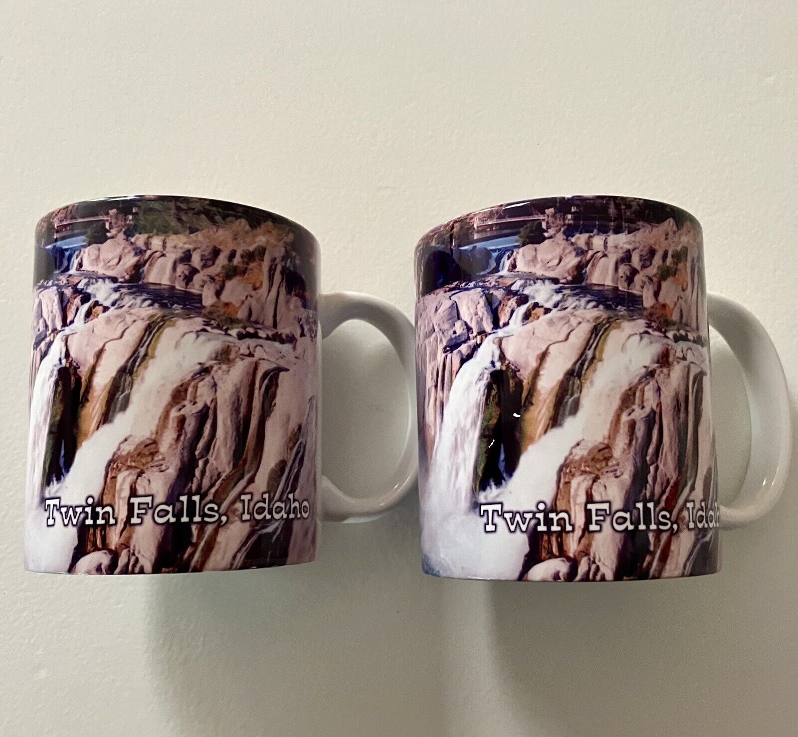 Twin Falls, Idaho 2 Coffee Mugs - Shoshone Falls