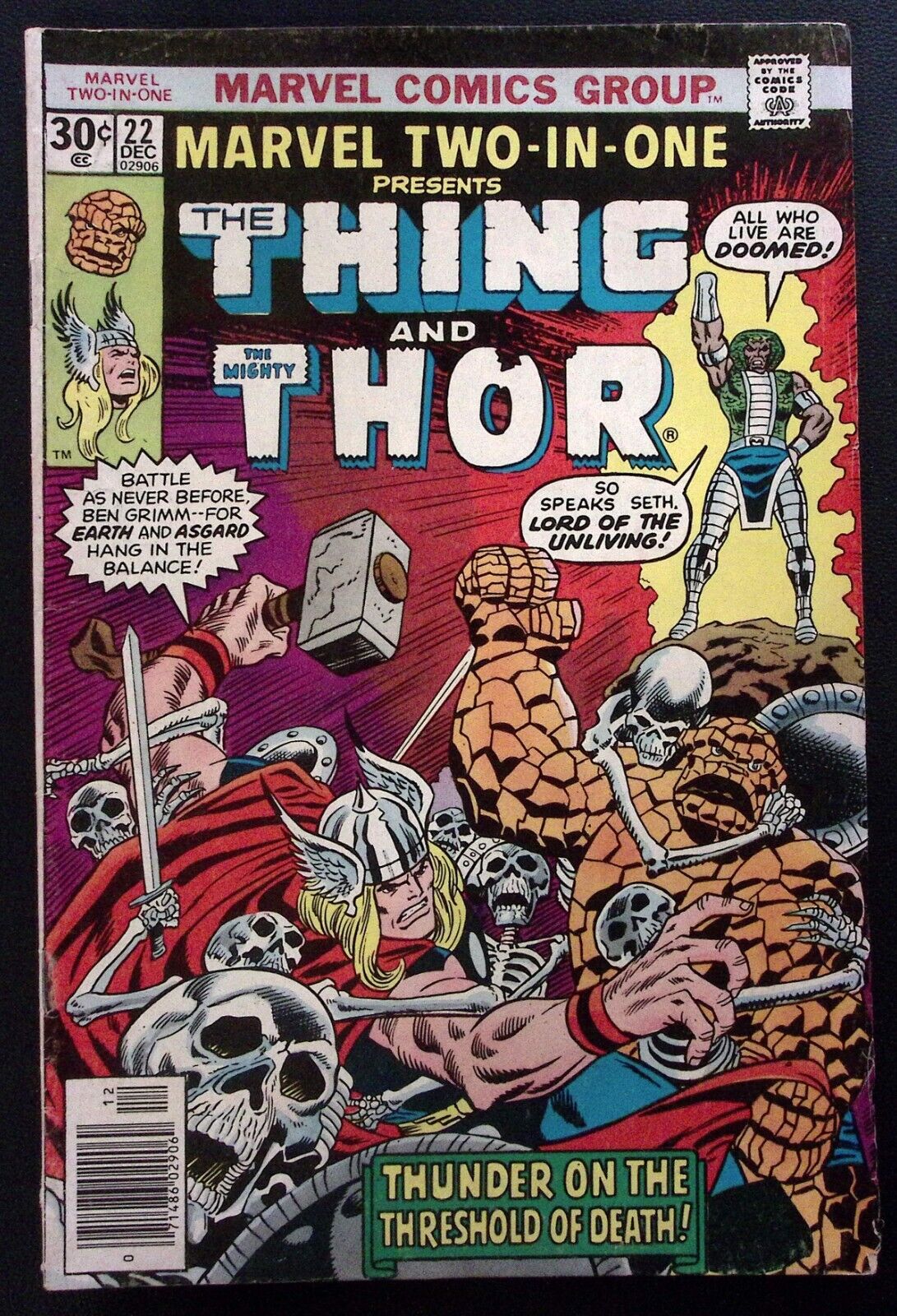 MARVEL TWO-IN-ONE THING AND THOR DEC 1976 #22 THRESHOLD OF DEATH Z1913