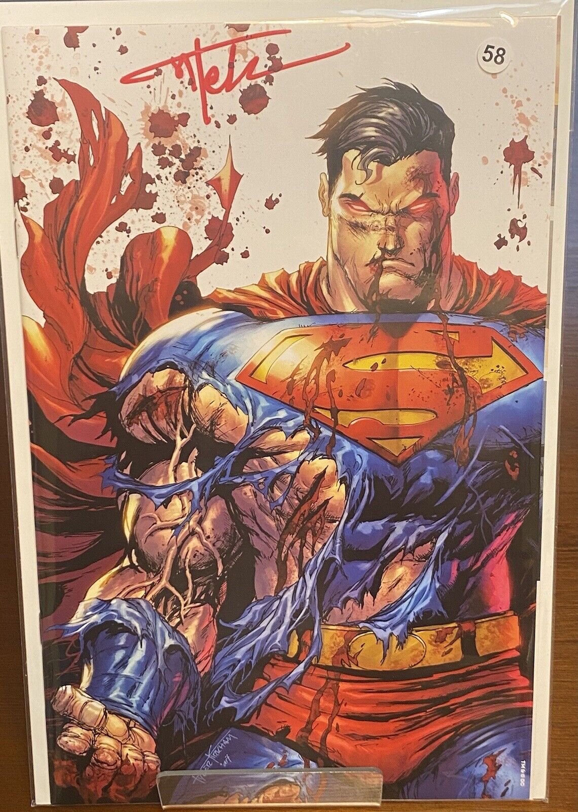Superman #4 SDCC 2023 Exclusive Battle Damage Virgin Signed w/ COA Tyler Kirkham