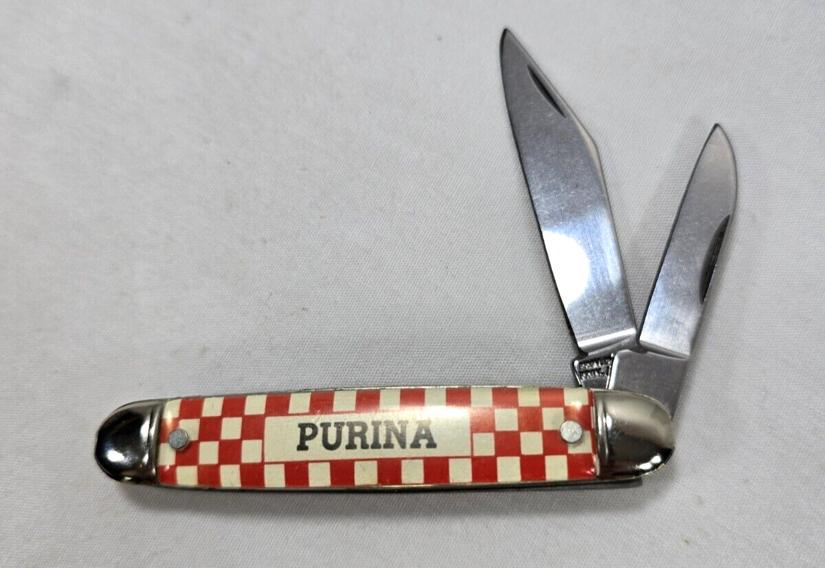 Providence Cutlery Company PURINA 2 Blade Pocket Knife - NOS