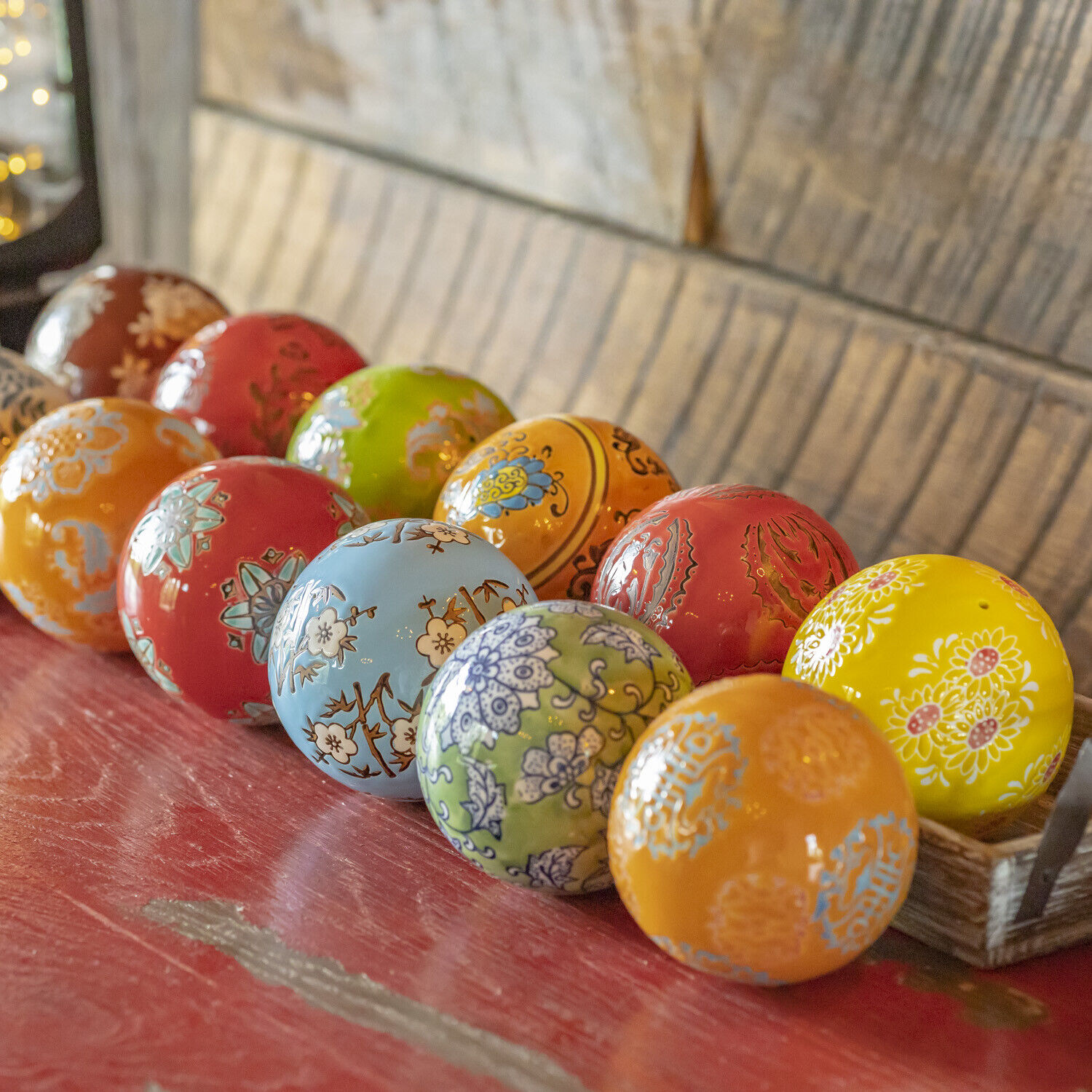Set of 12 Assorted Ceramic Sailor Balls 