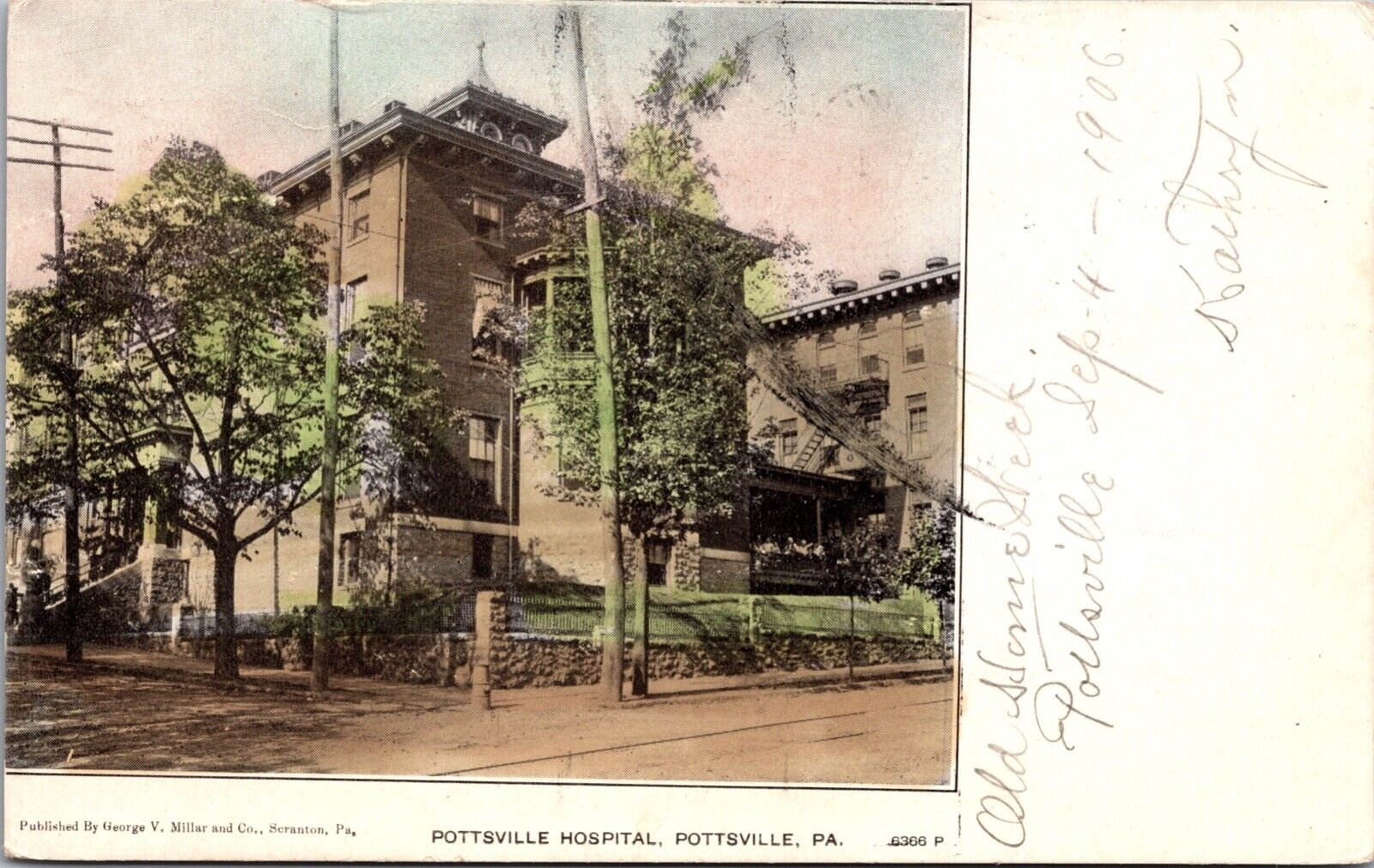 Postcard Pottsville Hospital in Pottsville, Pennsylvania~137280