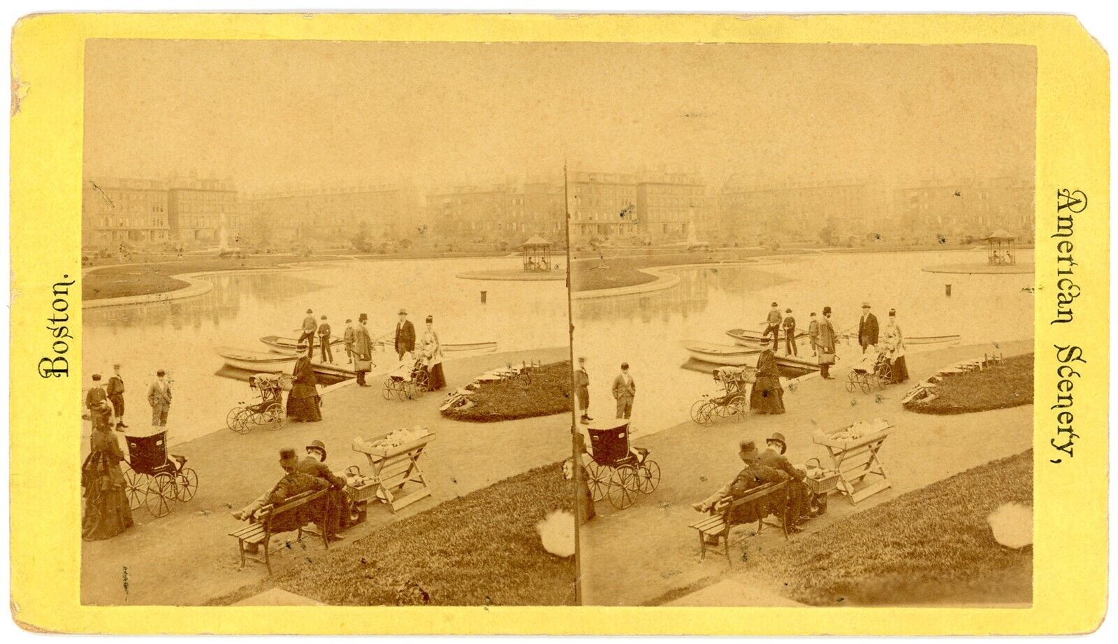 BOSTON SV - Boat Landing - American Scenery 1880s