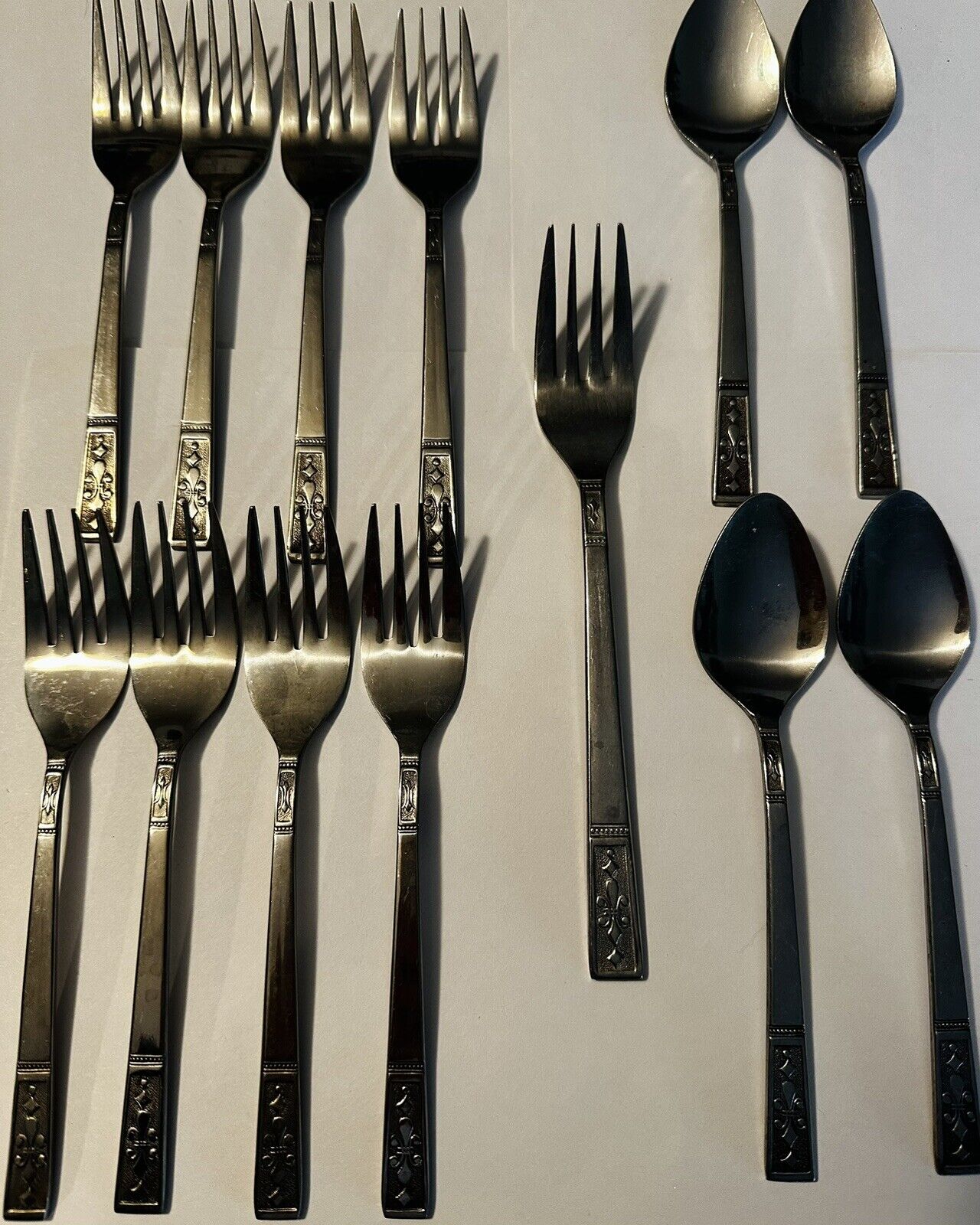 Interpur Cortina Stainless Steel Flatware Japan 13 Pc Mixed Lot Spoons Forks