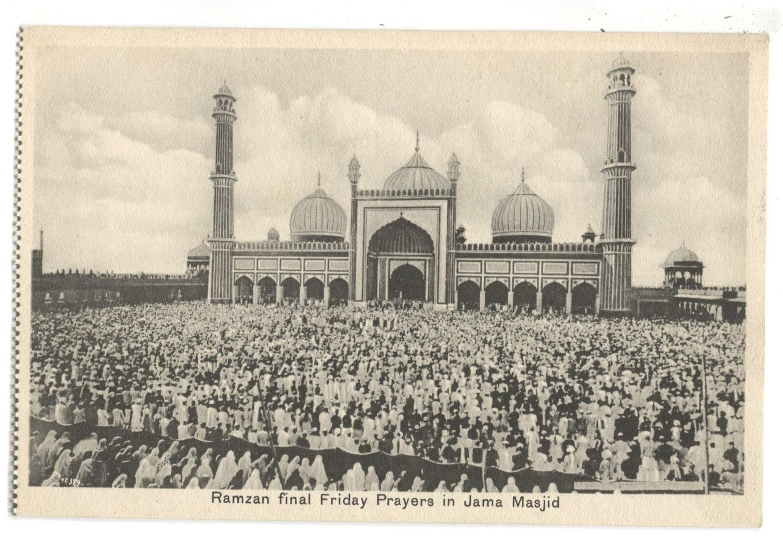 Postcard Ramzan Final Friday Prayers Jama Masjid India 