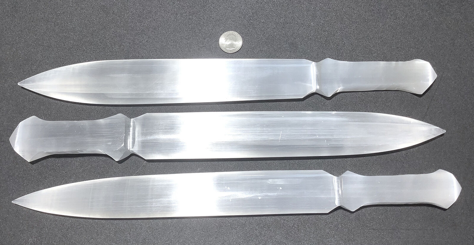 Wholesale Bulk Lot 3 Pack Of Selenite White Crystal Sword Blade knife Crystal