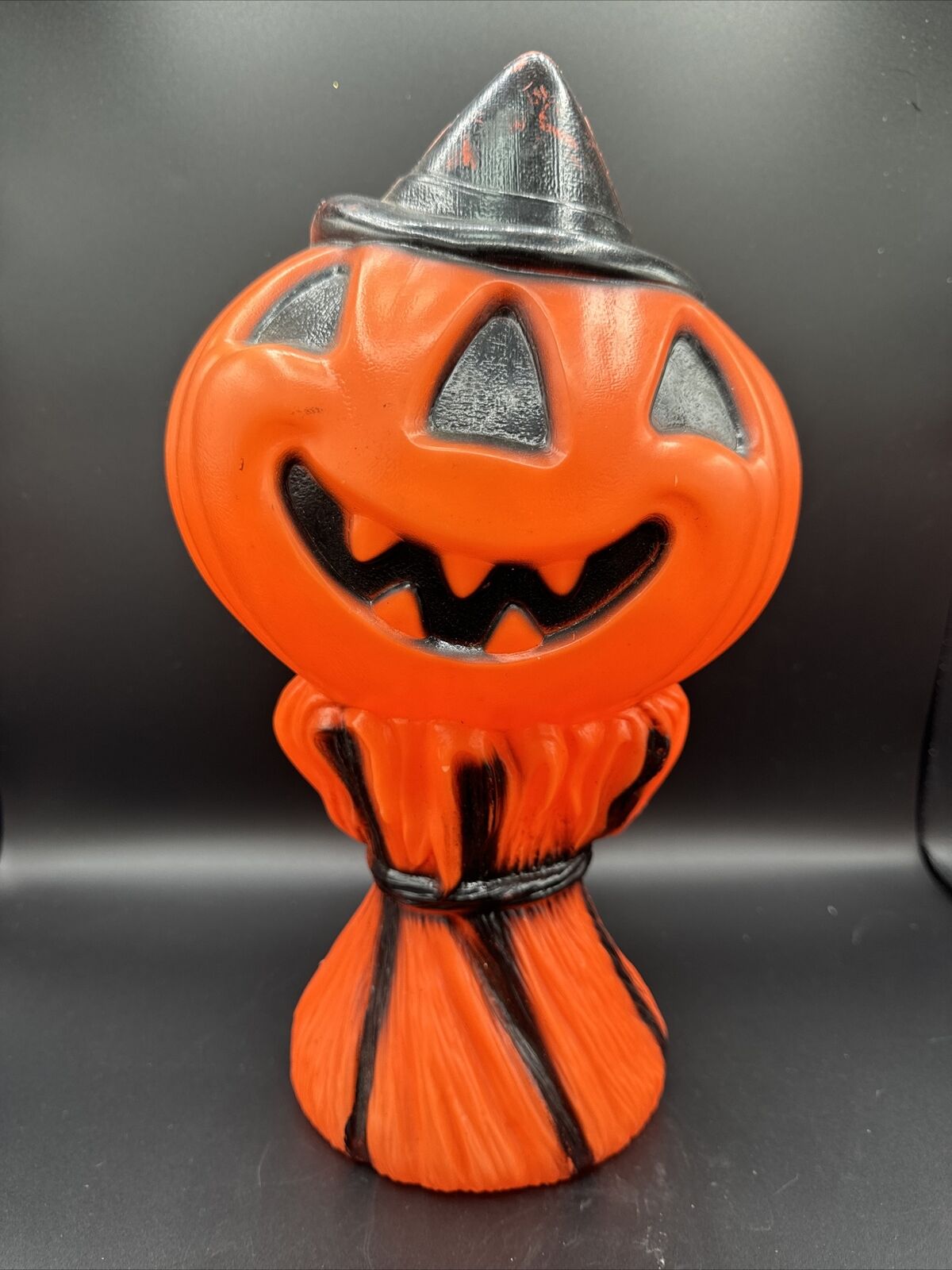 Empire Halloween Blow Mold Pumpkin Haystack Jack O Lantern Witch Hat 14\