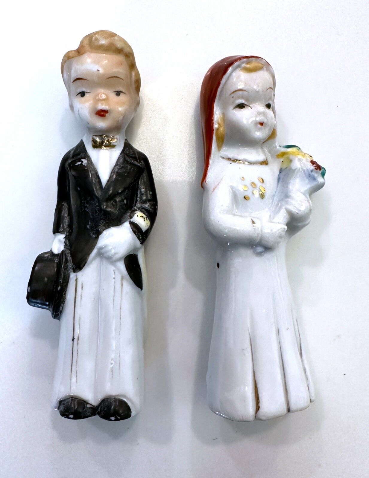Vintage Antique Figurine Porcelain Groom and Bride Great Detail
