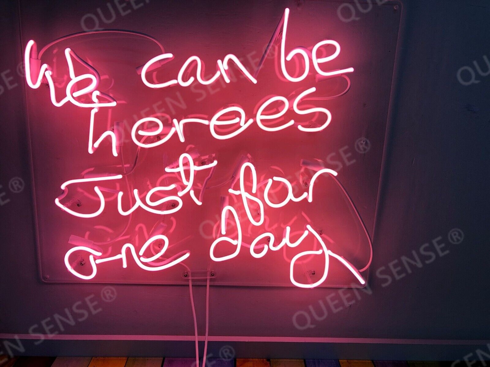 We Can Be Heroes Just For One Day Neon Sign Lamp Light 24