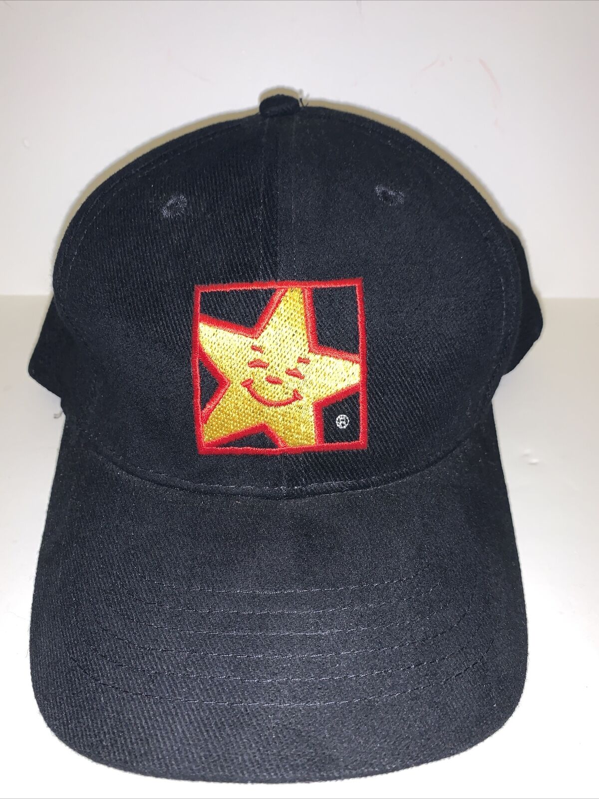 Black CARL'S Jr. Hardee’s Hamburgers Embroidered Logo Adjustable Baseball Hat