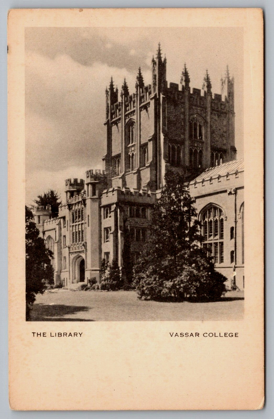 The Library Vassar College Poughkeepsie New York NY Postcard