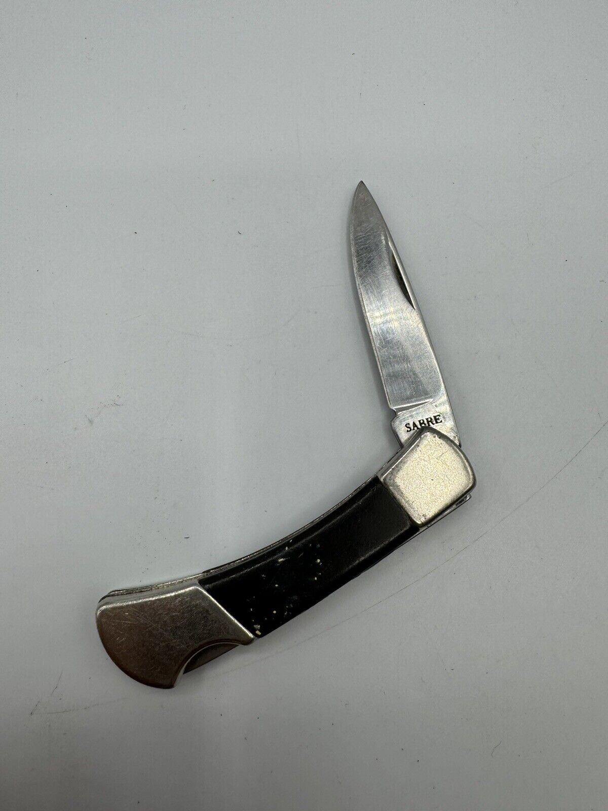 5.5” Black/Stainless-Steel SABRE Lock-Back Folding Pocket Knife, Model 647