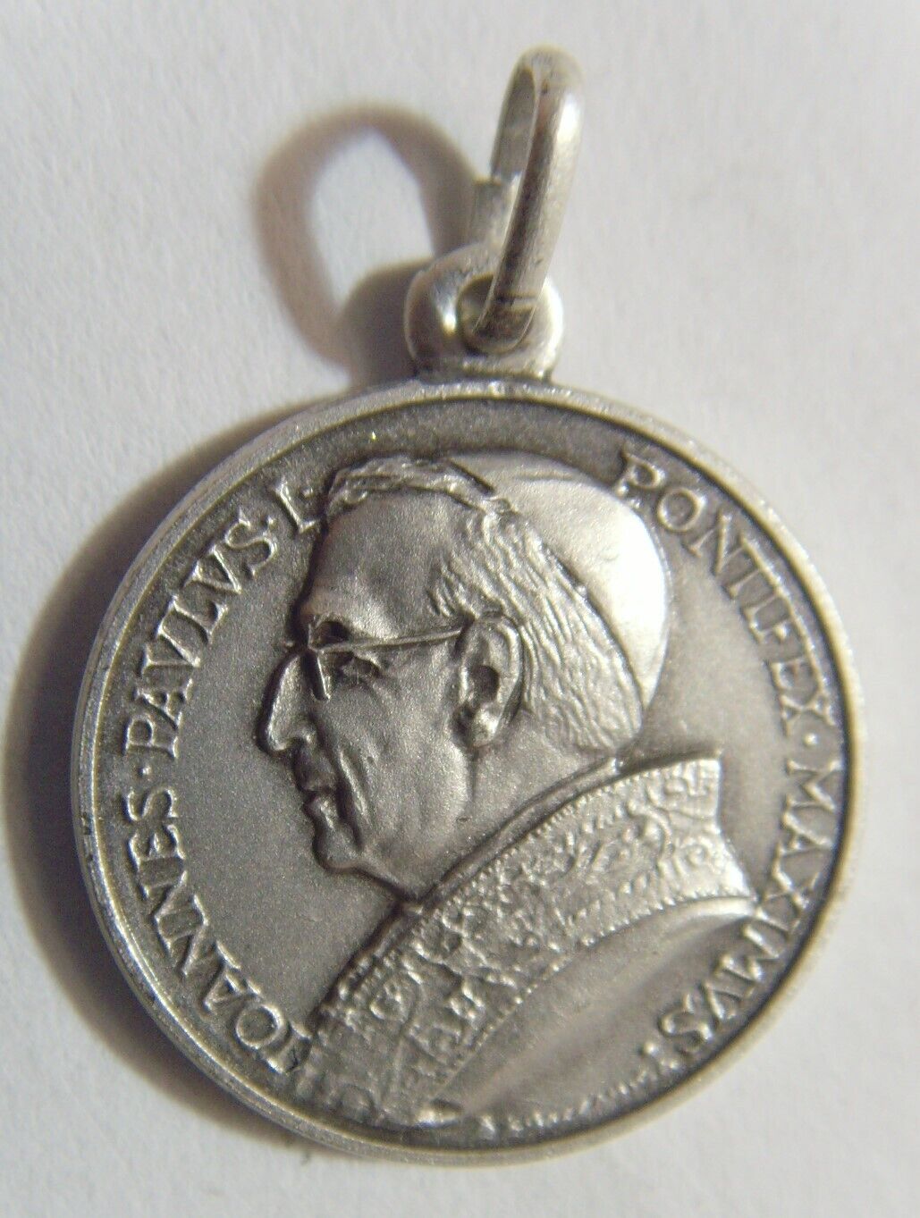 1978 scarce catholic pope John Paul i 800 silver religious collector pendn 52911