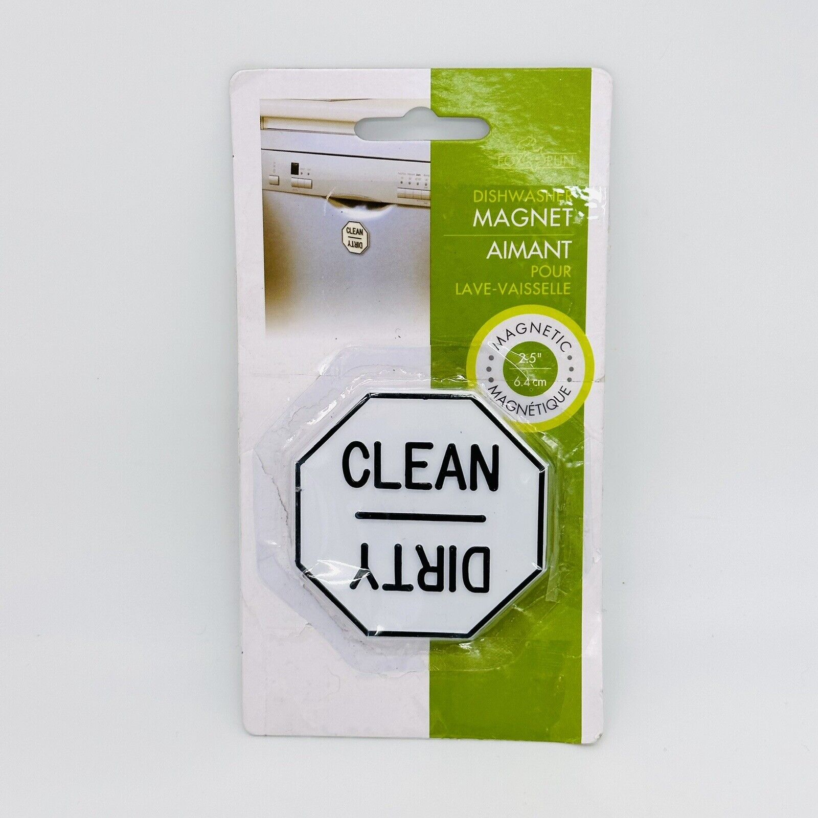 Clean or Dirty Dishwasher Magnet, 2.5 x 2.5 x 0.25, Dishwashing Machine, Dishes