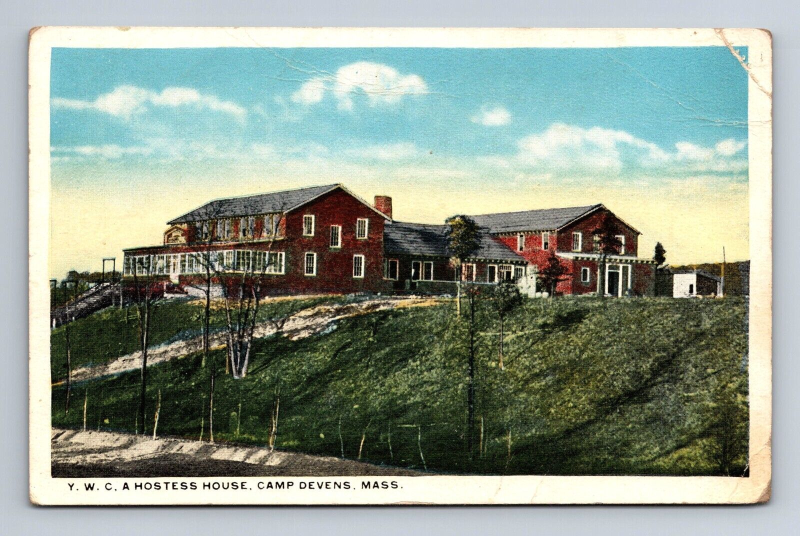 Postcard YWCA Hostess House Camp Devens Massachusetts