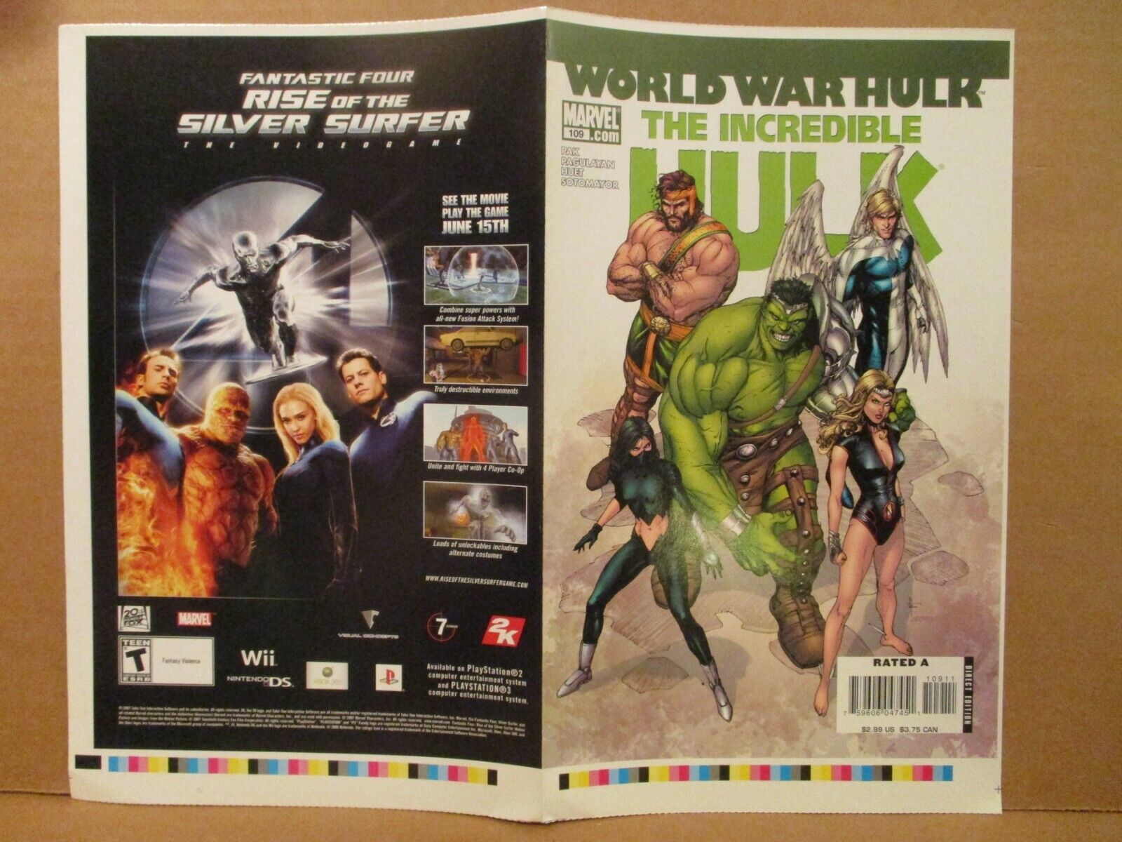 Incredible Hulk 109 COVER PROOF ART Gary Frank Hercules Angel Namora 2007 Marvel