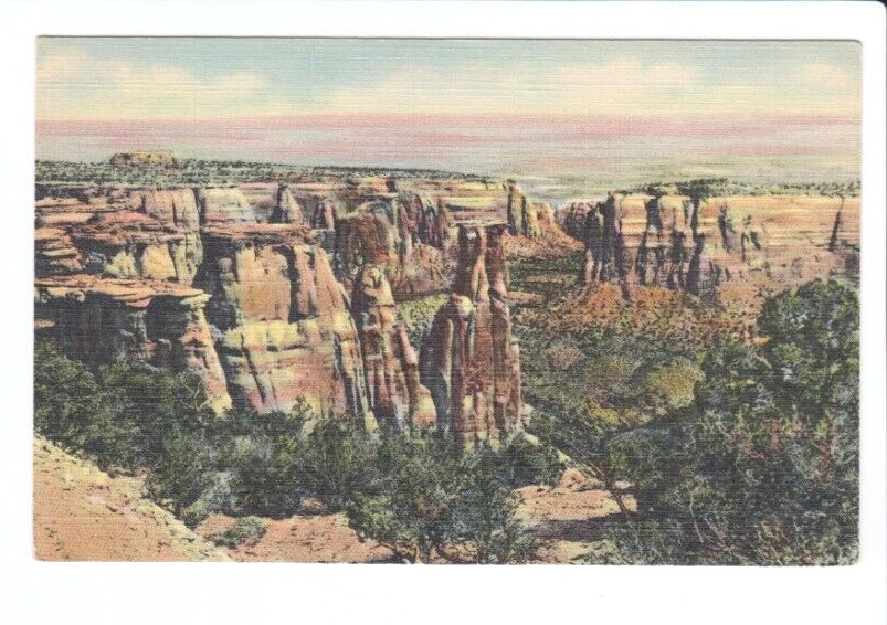 Postcard CO National Monument Colorado Monument Canon A25