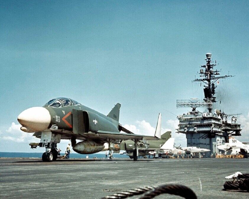 U.S. Navy McDonnell F-4G Phantom II USS Kitty Hawk 8x10 Vietnam War Photo 424