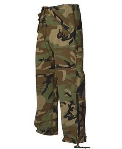 USGI Woodland BDU Camouflage Cold Weather GORETEX Pants Trousers LARGE SNOWBOARD
