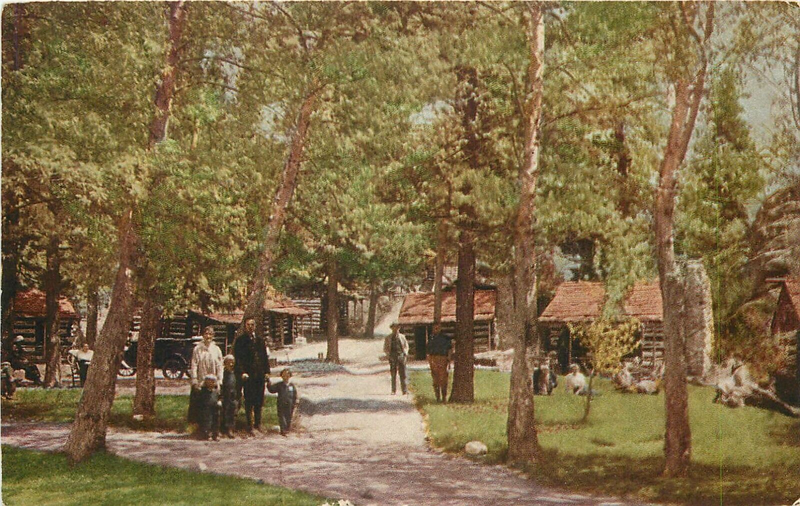 c1950 Swiss Village, Troutdale In The Pines, Evergreen, Colorado Postcard