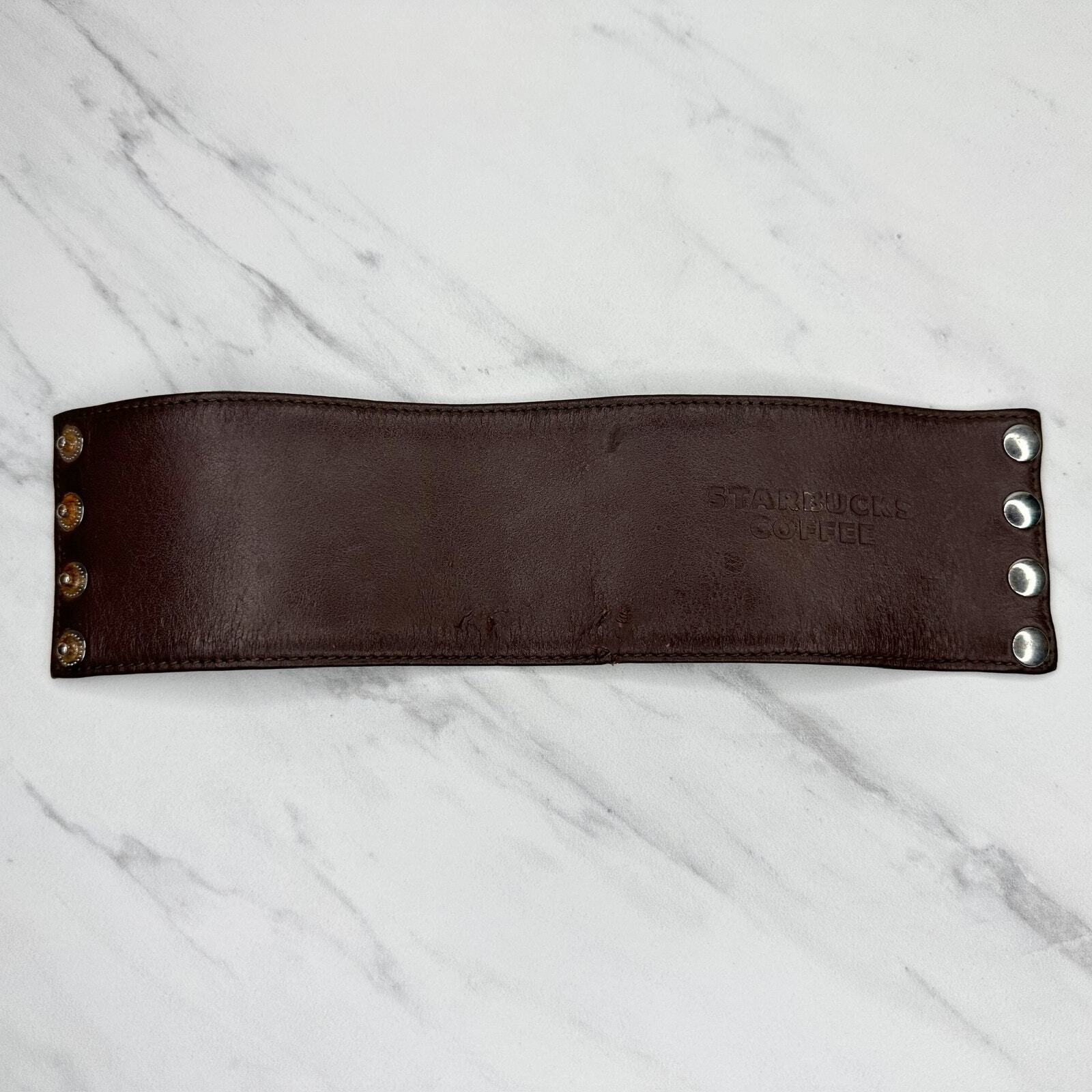Starbucks Coffee Brown Leather Sleeve Band Cozy