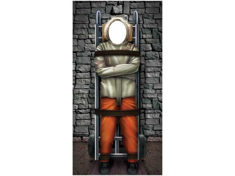 Convict Prisoner Photo Prop Stand-Up Halloween Party Horror Haunted House 6ft