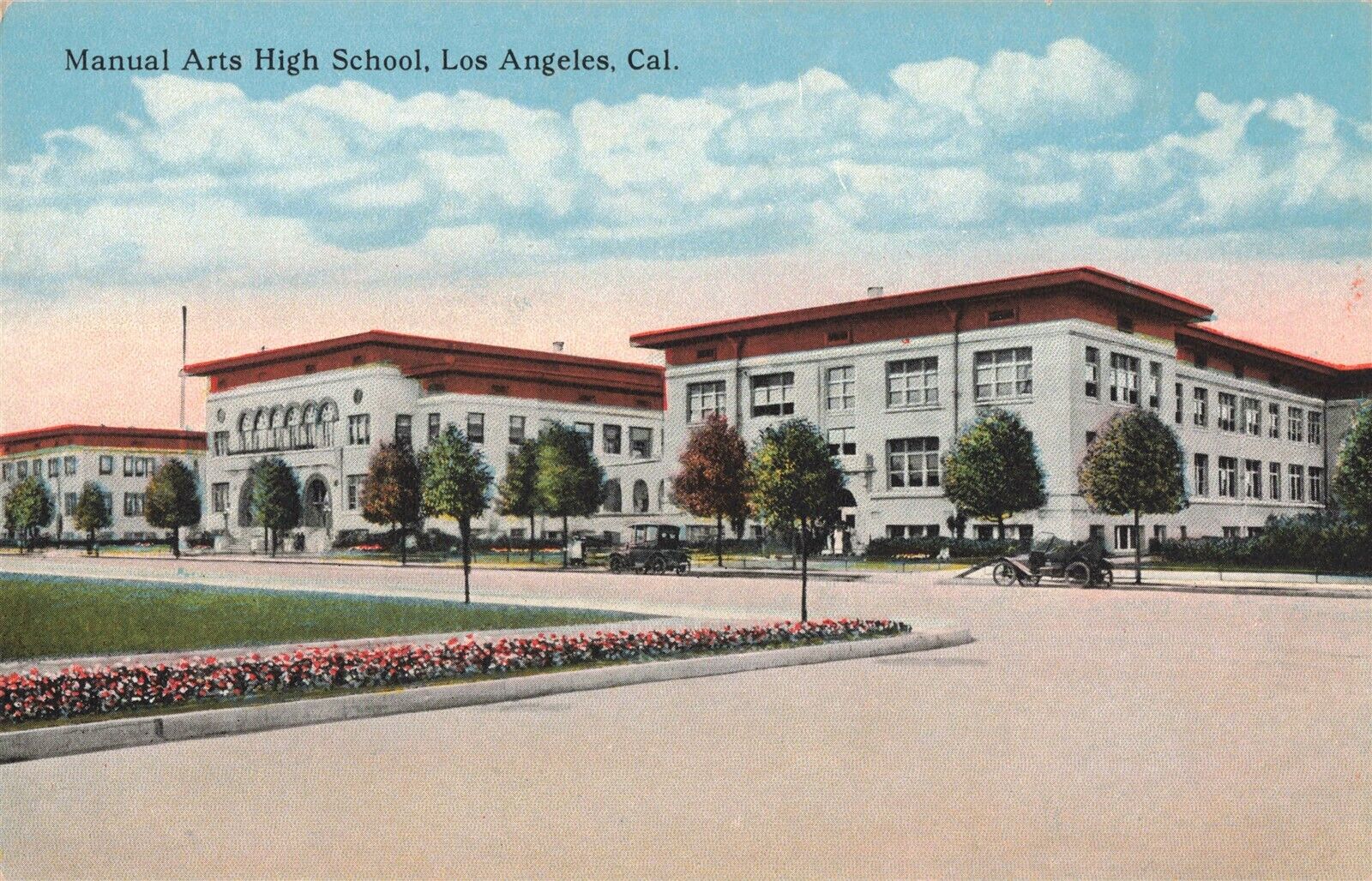 Manual Arts High School Los Angeles CA California c1915 Postcard D406