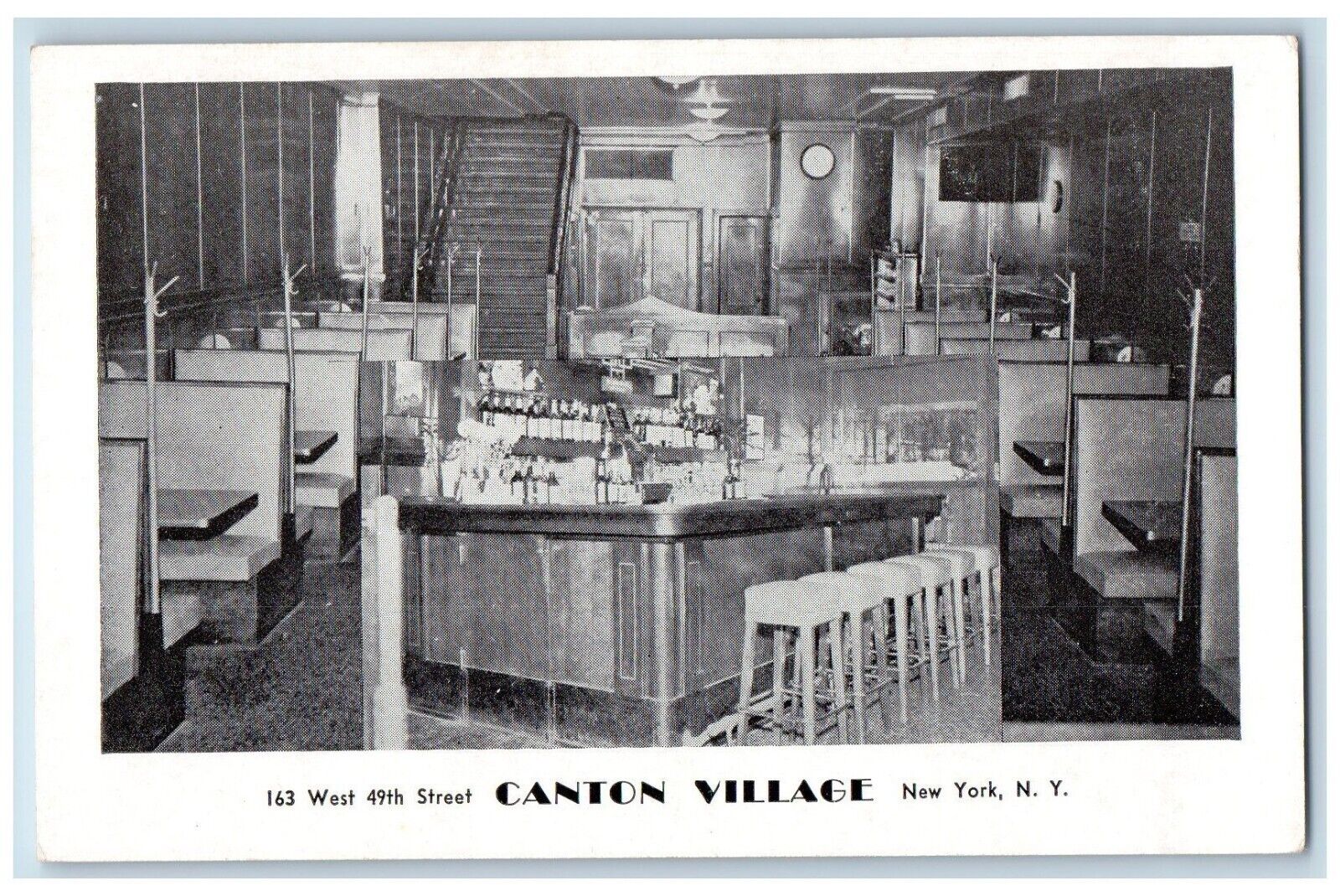 c1950\'s Canton Village West 49th Street New York NY Vintage Unposted Postcard
