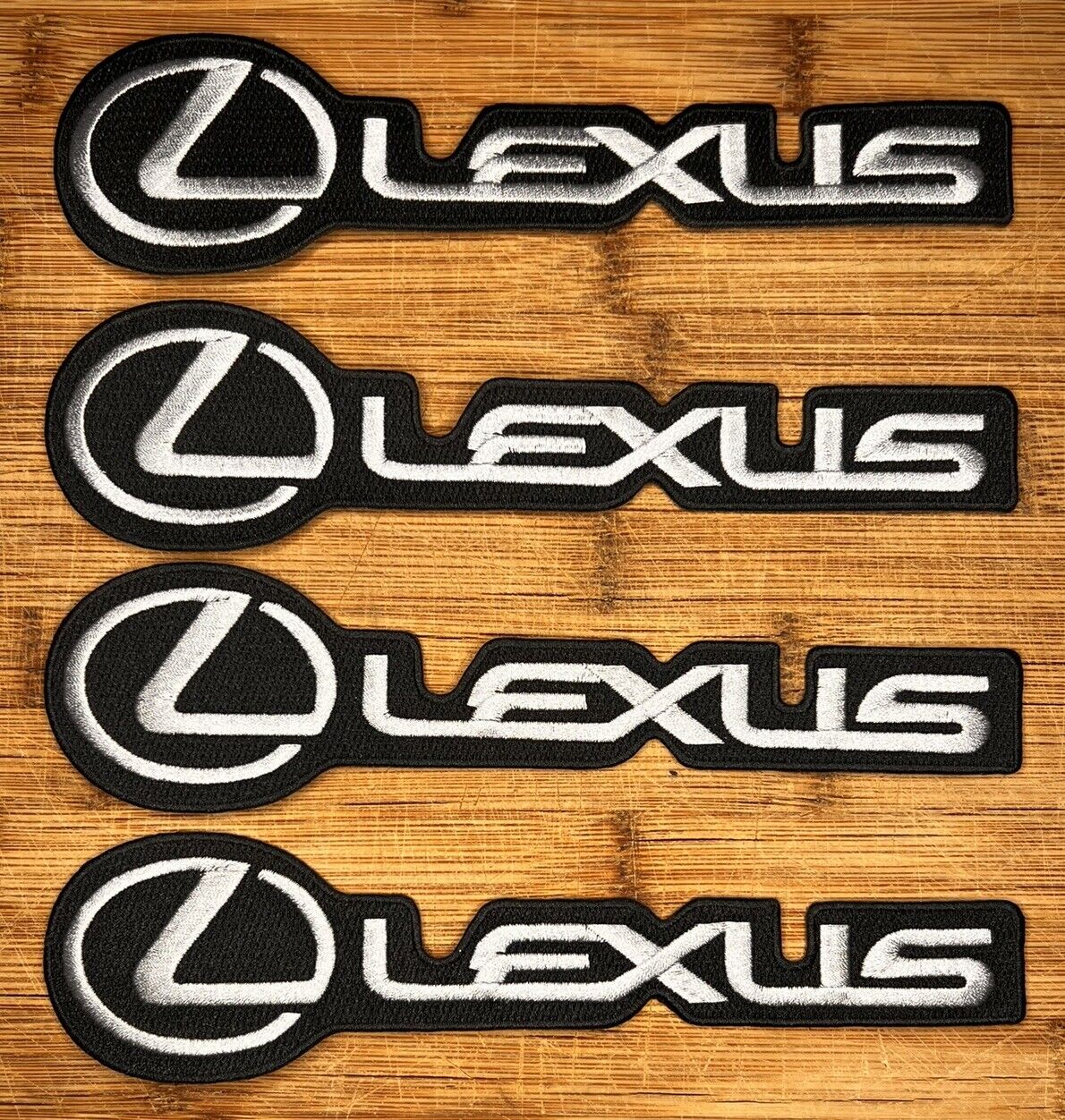 Set of 4 Lexus OEM NOS Patches High Durability 8 X 2 Inches