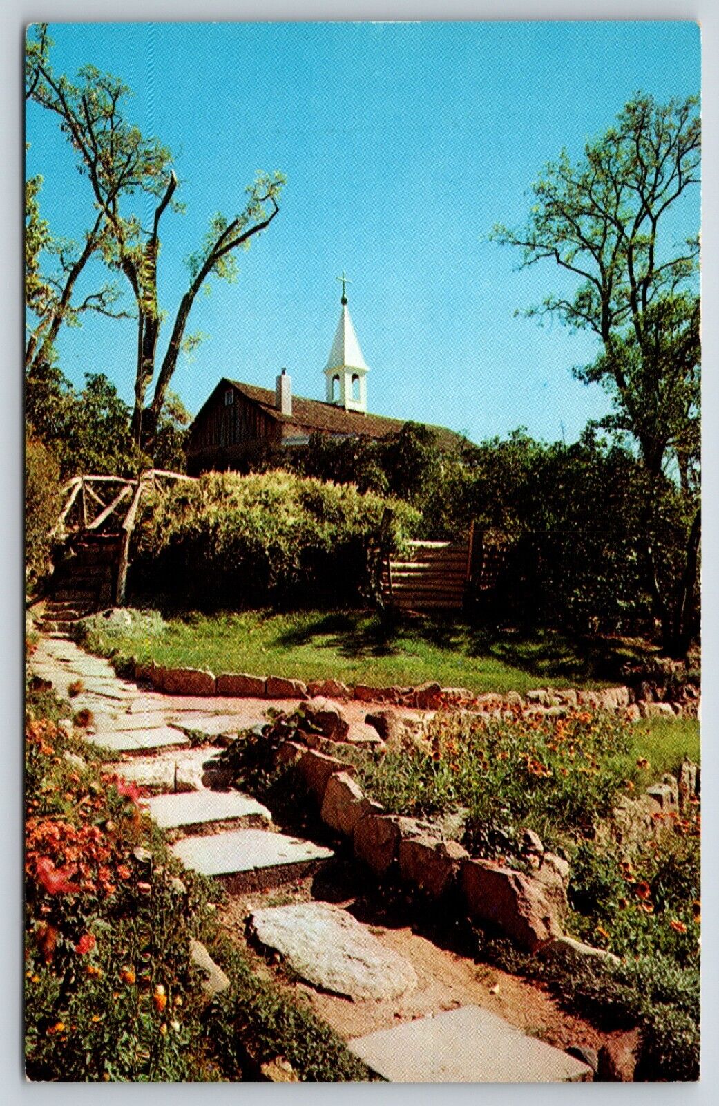 Postcard Santa Fe NM-New Mexico, The Bishop\'s Lodge The Archbishop\'s Chapel D3