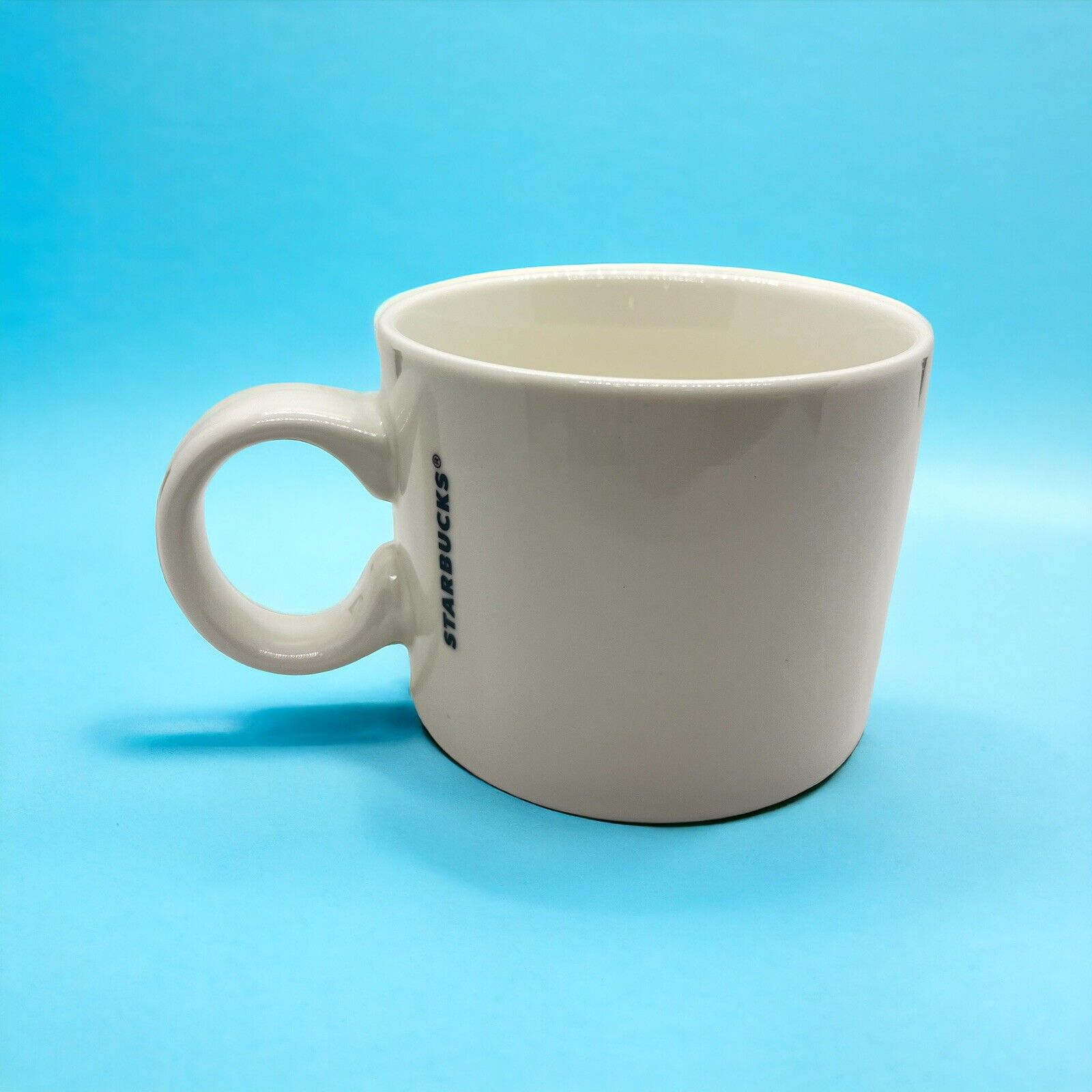Starbucks 2017 White 12 oz Coffee Mug Modern Plain