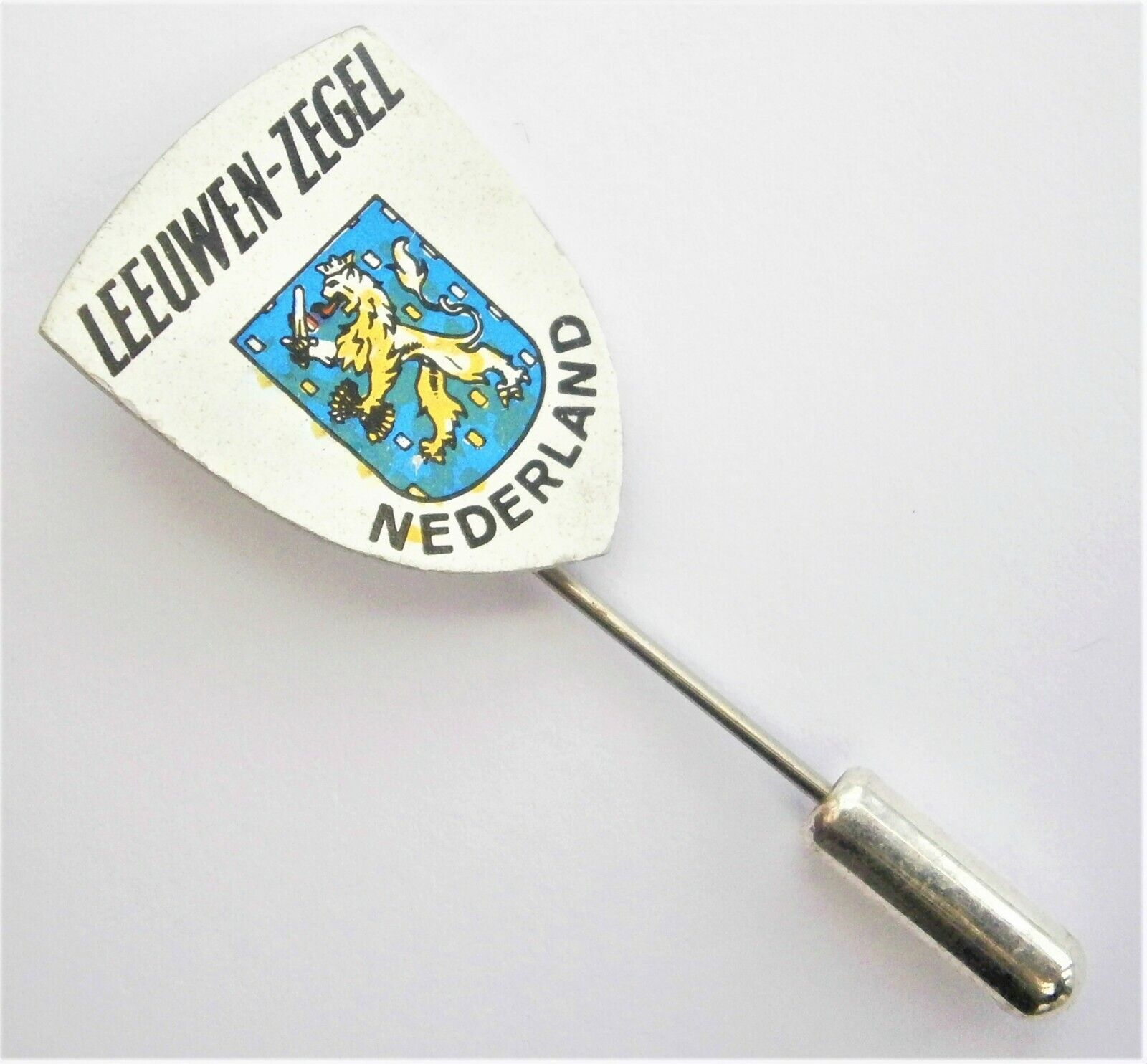 E236) Vintage Leeuwen Zegel Nederland Netherlands crest shield lapel pin badge