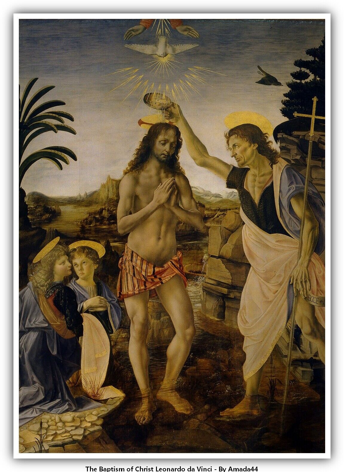 The Baptism of Christ Leonardo da Vinci
