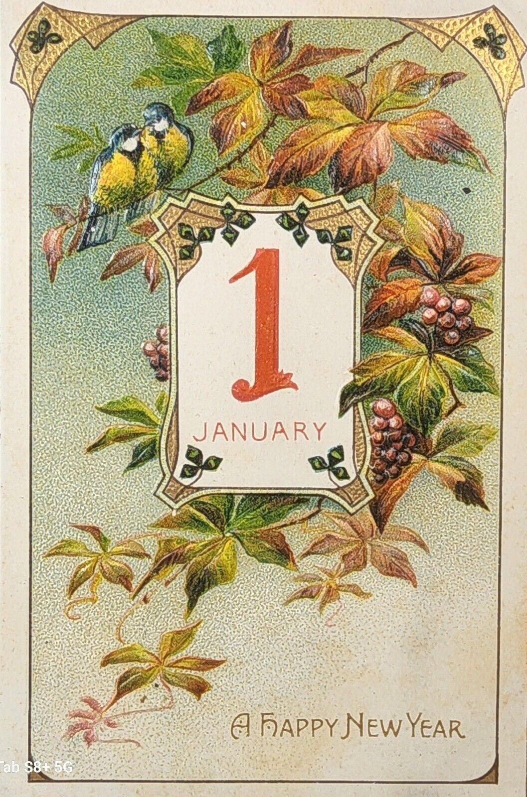 1908 New Year Greetings Postcard ~ January 1st ~ Germany~ #-4779