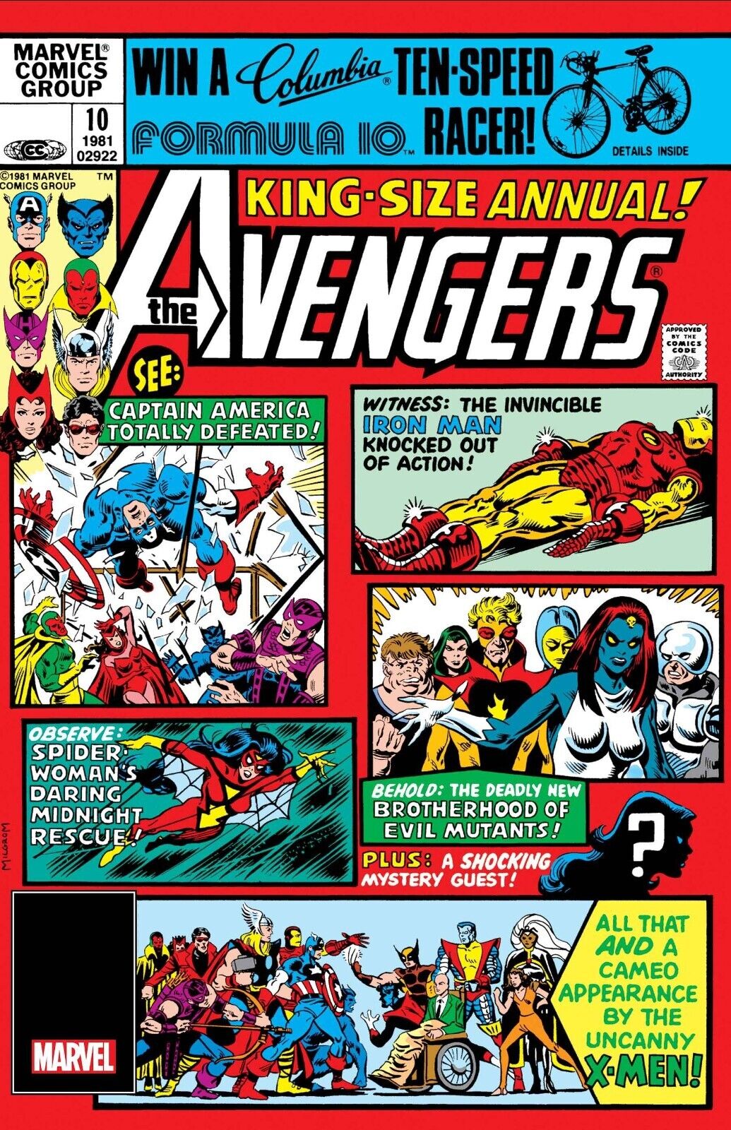 AVENGERS ANNUAL #10 FACSIMILE EDITION 2024 COVER MARVEL COMICS 1ST APP ROGUE