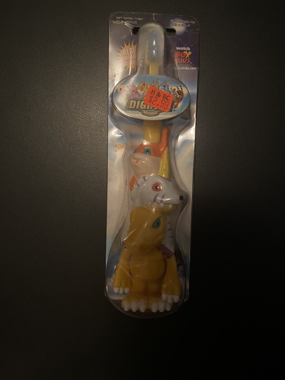 2000 Digimon Toothbrush **RARE** NIB Agumon Gabumon and Patamon