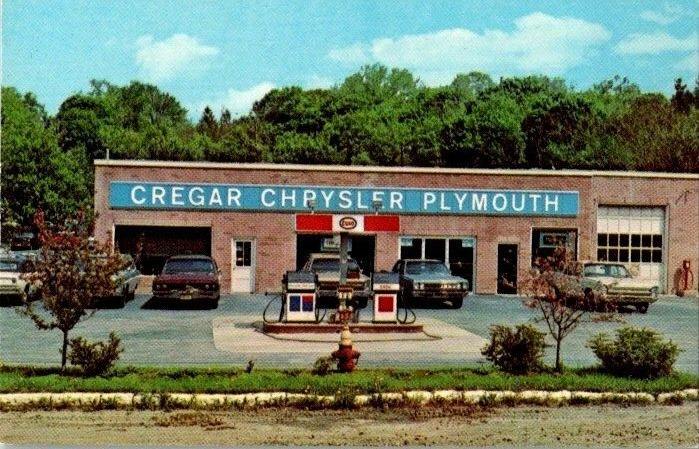 1970\'S. CREGAR CHRYSLER PLYMOUTH. CLINTON, NJ. BUSINESS CARD. *