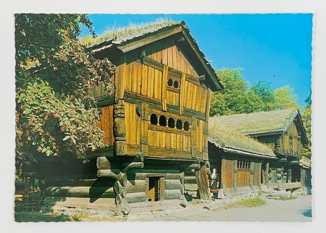 Old Farm-house from Setesdal Oslo Norway Postcard Norsk Folkemuseum