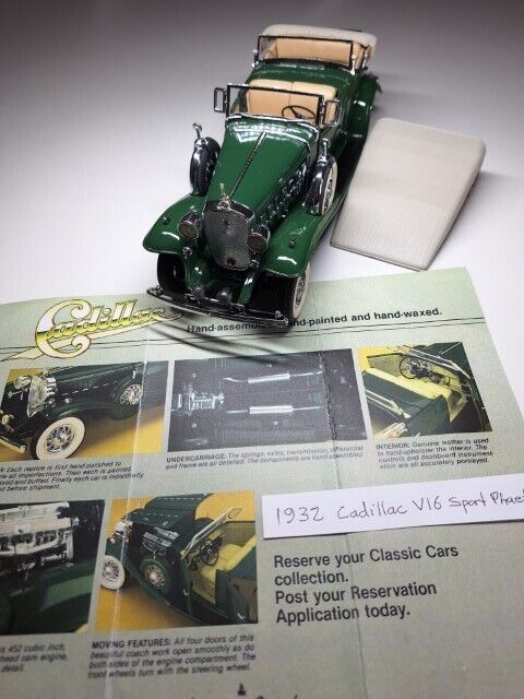 Danbury Mint 1932 Cadillac V16 Phaeton with  papers. Excellent Condition