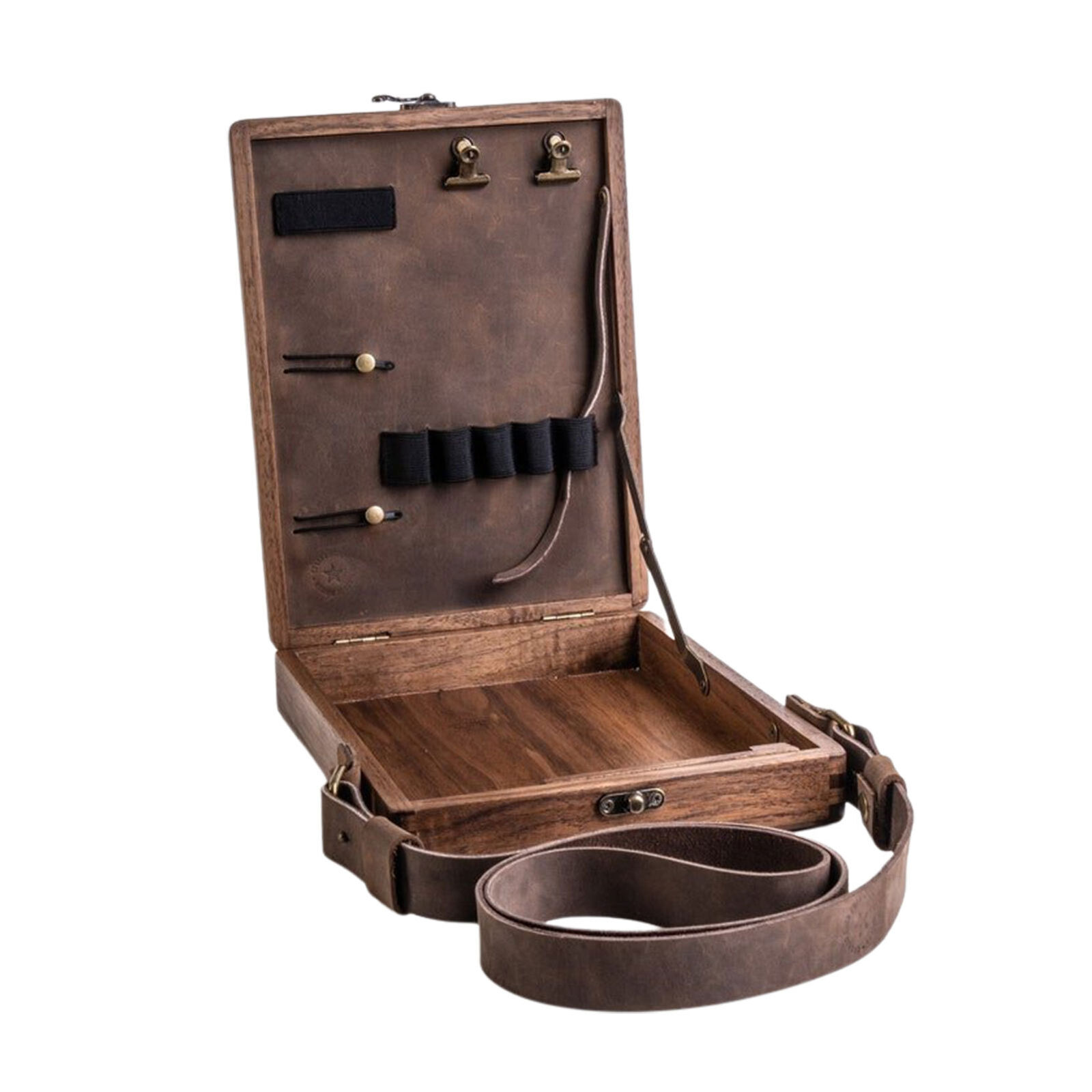 Writers Messenger Box Decorative Portable Shoulder Wooden Box
