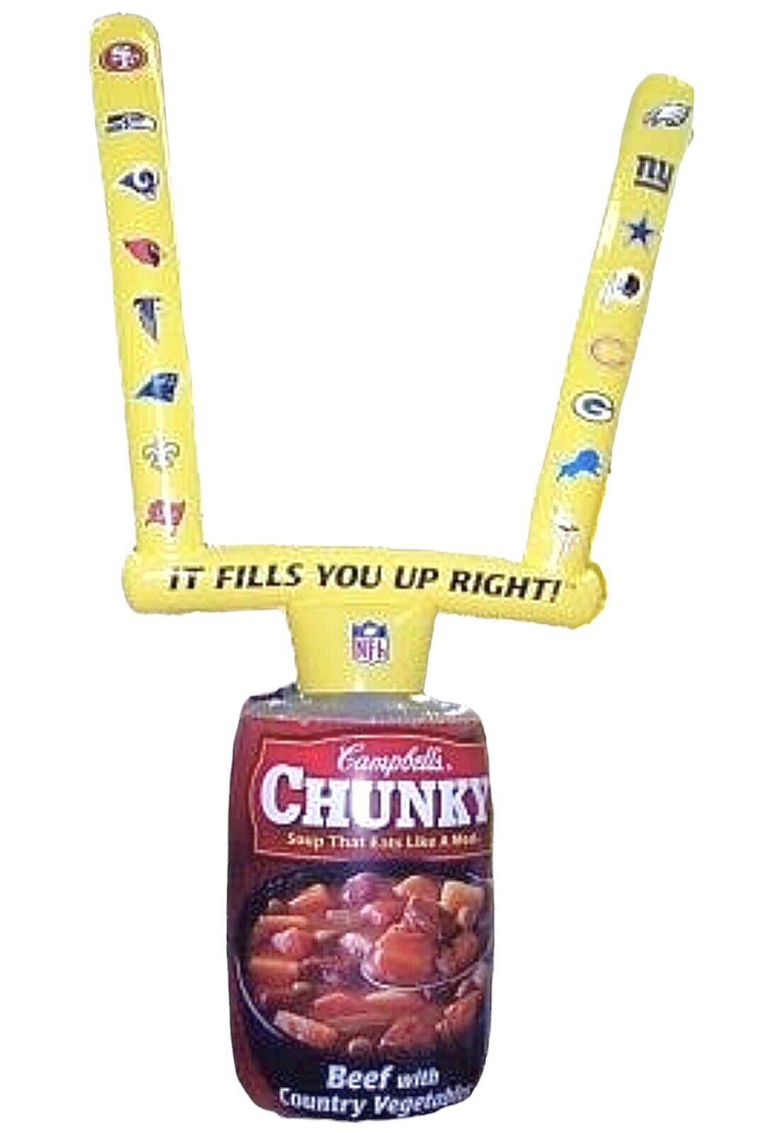 Campbells Chunky Soup Can Inflatable Goalpost NFL Football NOS Sealed 82” Tall