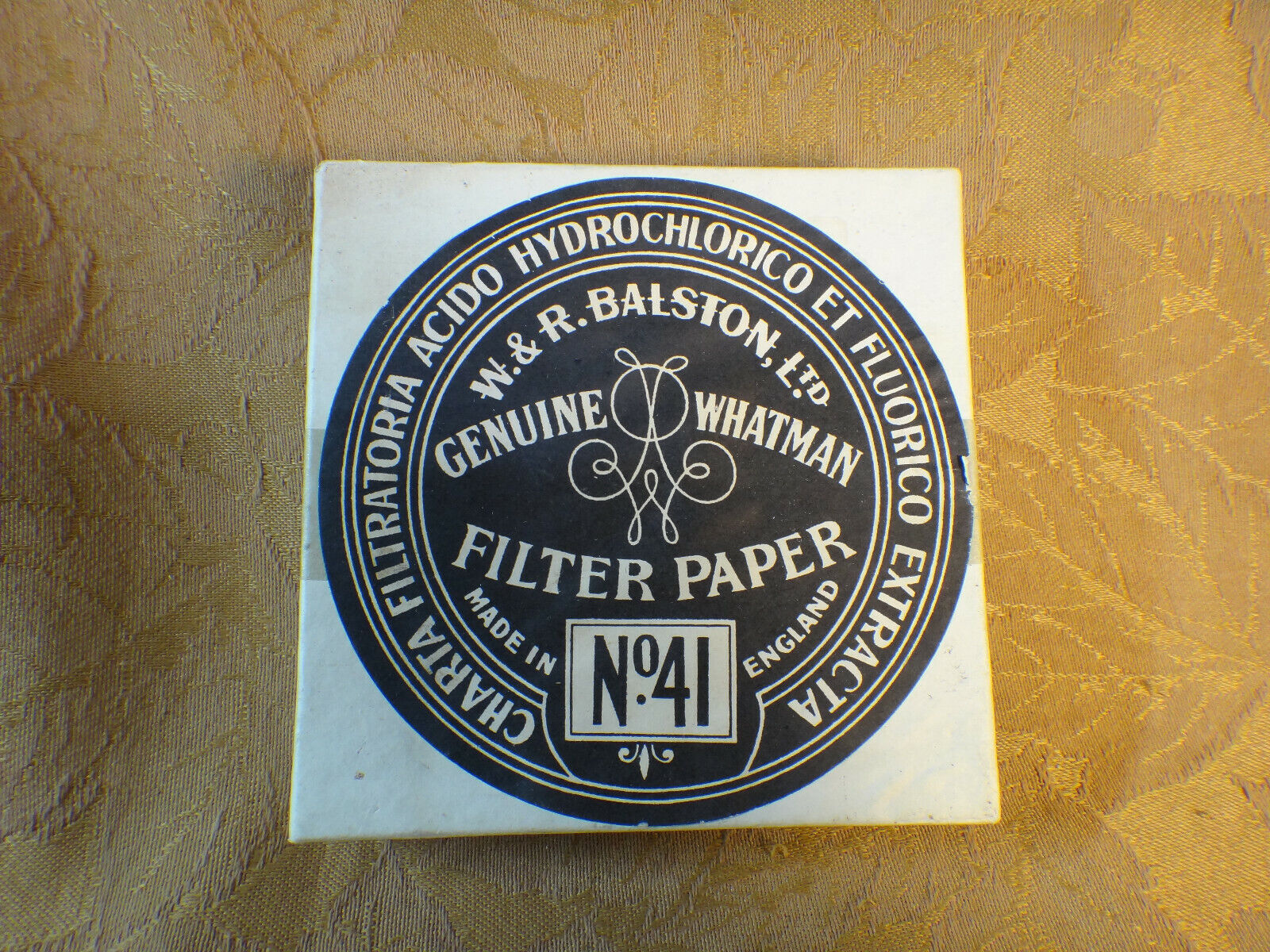Vintage W&R Balston Genuine Whatman Filter Paper No. 41 England 11.0 cm.