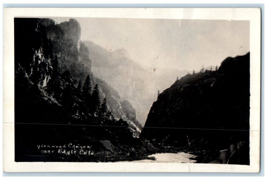 c1920\'s Glenwood Canyon Mountain View Near Eagle Colorado CO RPPC Photo Postcard